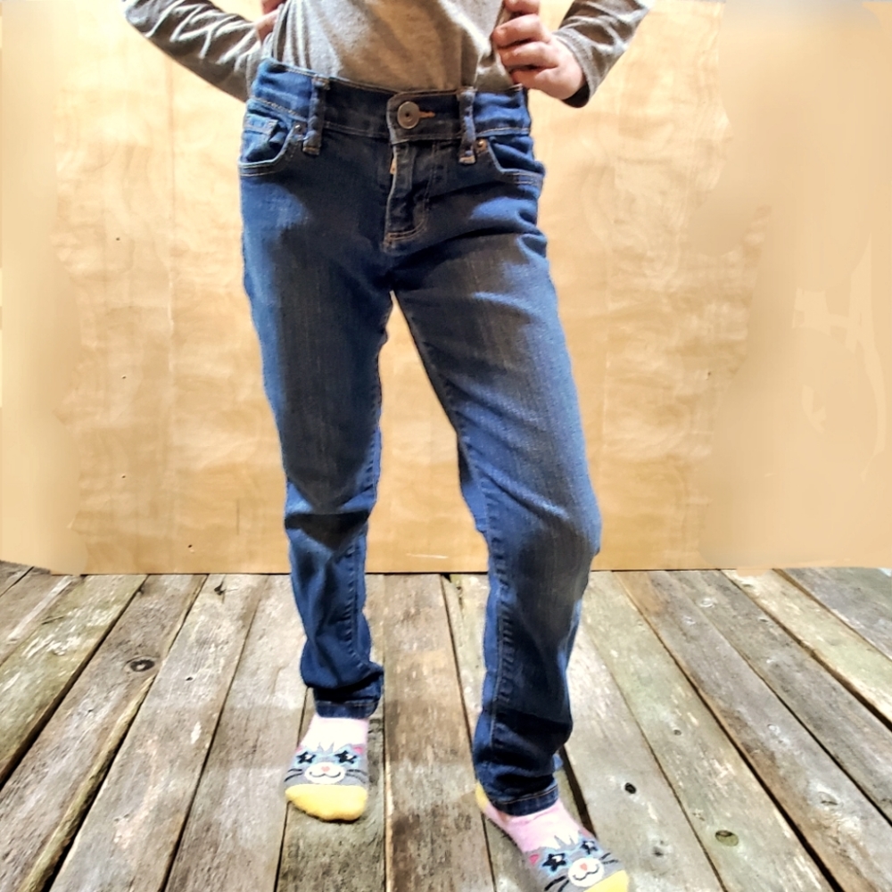 Children's Place Super Skinny Girls Denim Jeans 👖 6R Dark Twilight